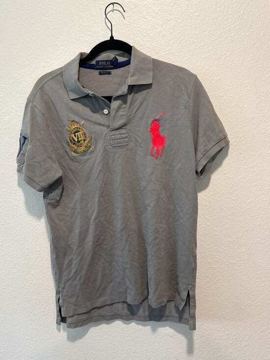 Polo Ralph Lauren Other - Polo Ralph Lauren County Riders & Jockey Club Big Pony Polo Shirt Grey Size M